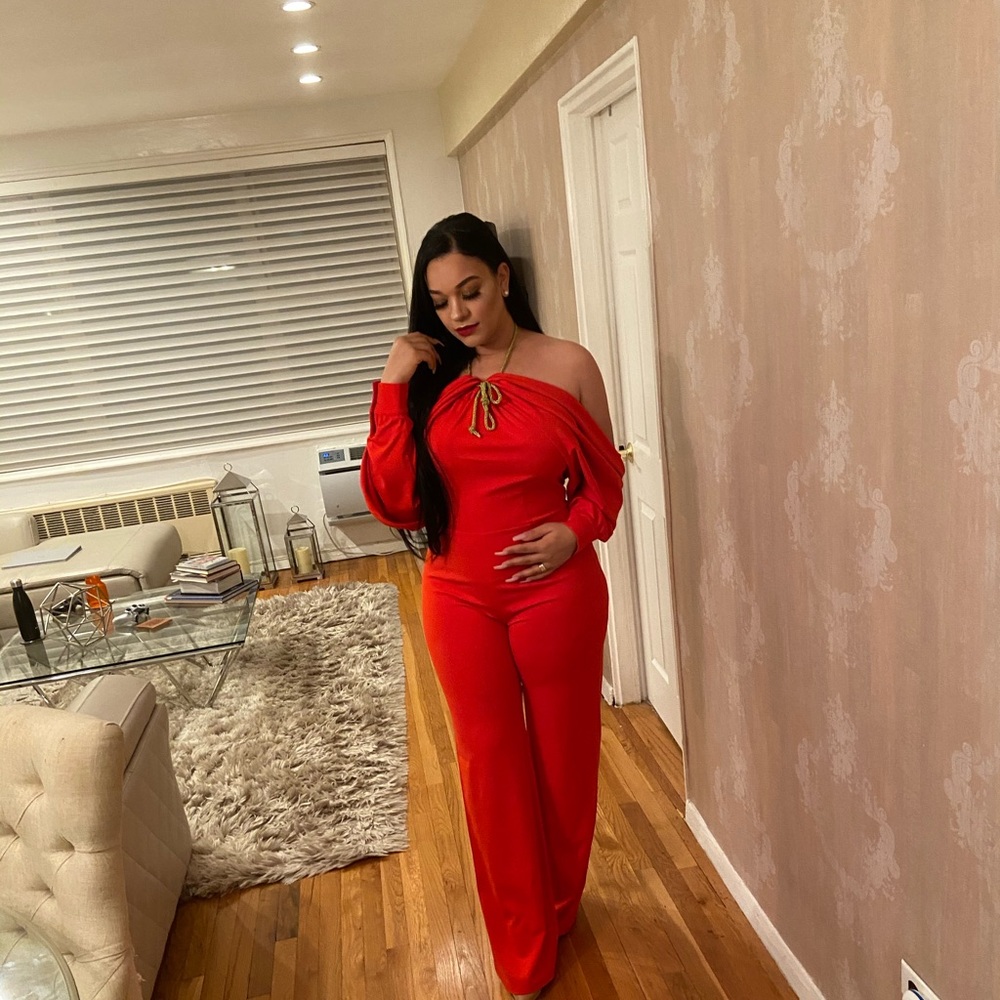 Red jumpsuit
